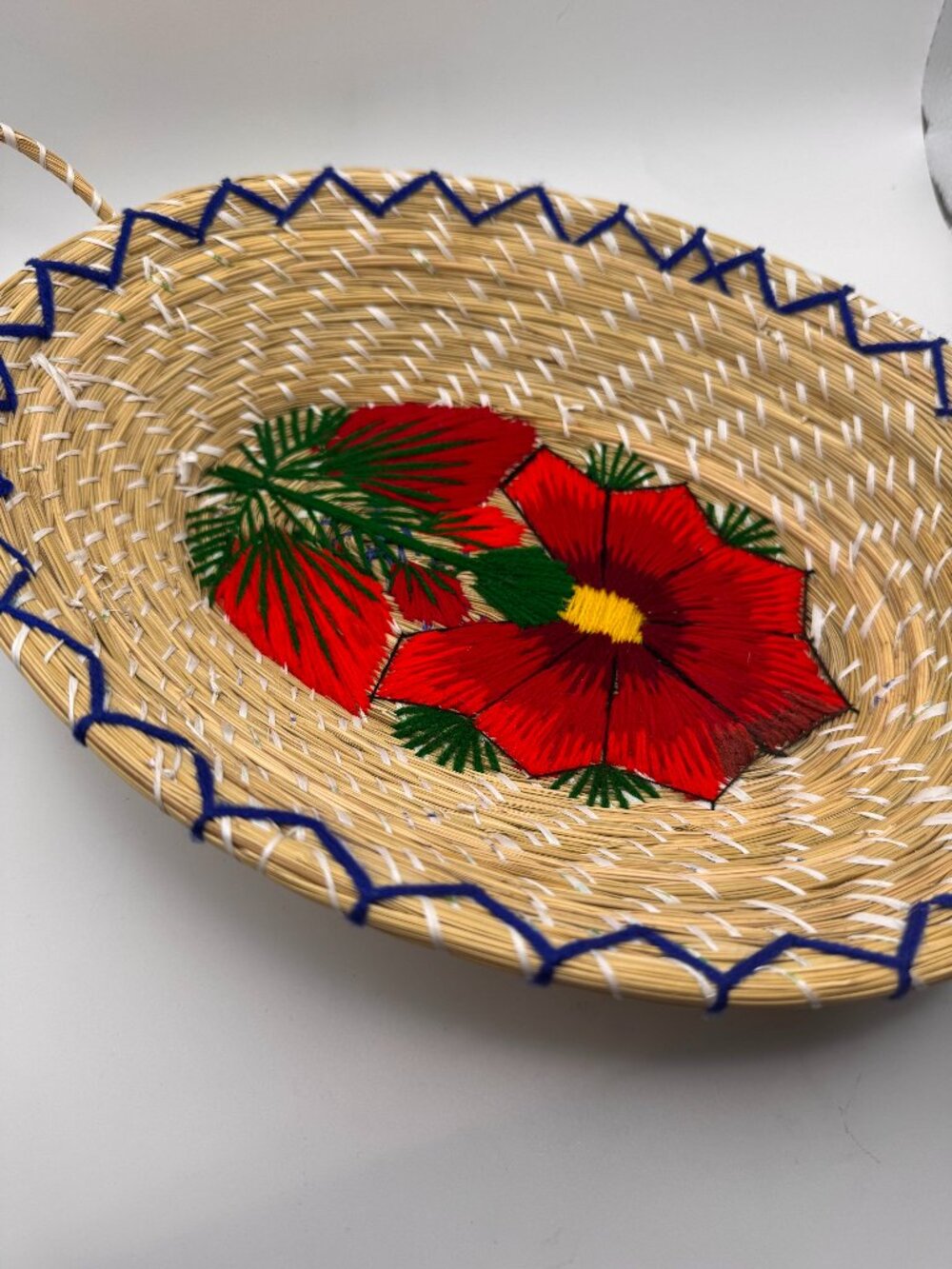 Vintage Woven Wicker Gathering Basket